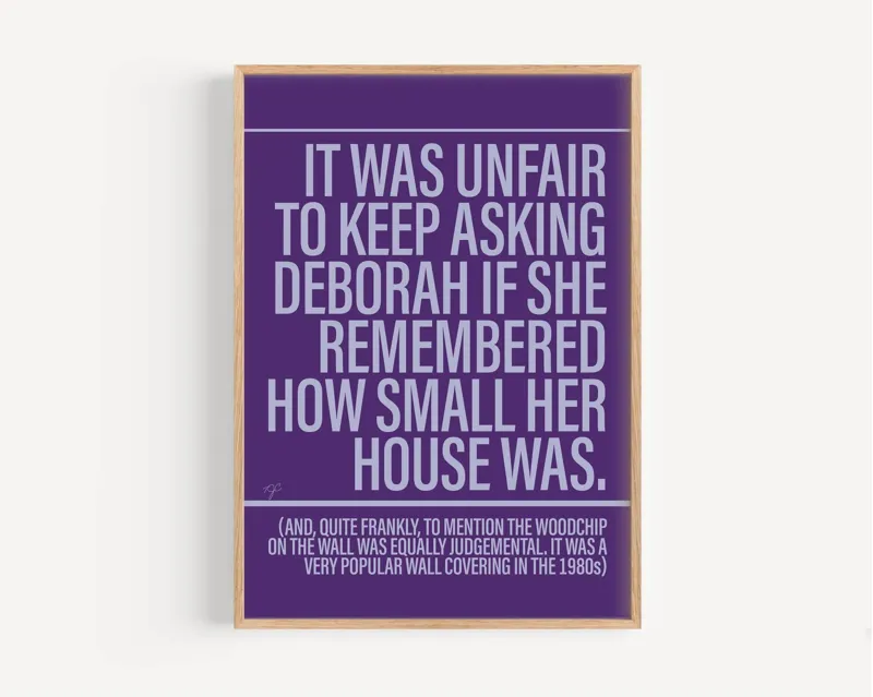 Disco 2000 Pulp A4 Print - Purple - Oak Frame